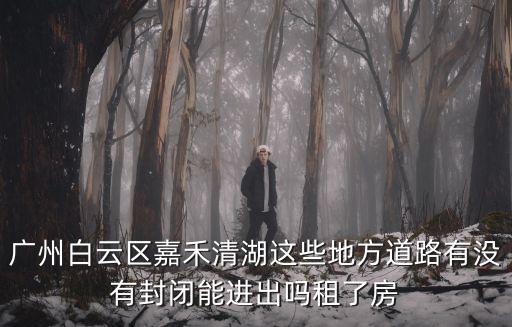 廣州白云區嘉禾清湖這些地方道路有沒有封閉能進出嗎租了房