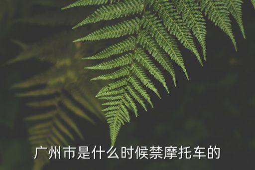 6月廣州取消禁摩嗎，廣州市現(xiàn)在還禁摩嗎還有哪里沒禁摩得