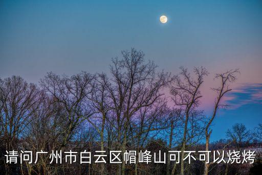 廣州公園里*嚴重嗎，請問廣州市白云區帽峰山可不可以燒烤