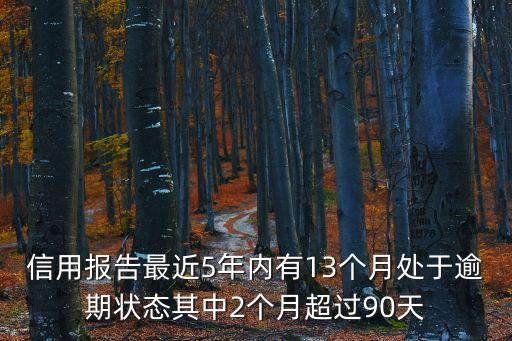 廣州恒大最近*，信用報告最近5年內有13個月處于逾期狀態其中2個月超過90天