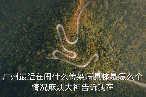 廣州相關的其他市*，廣州最近在鬧什么傳染病具體是怎么個情況麻煩大神告訴我在