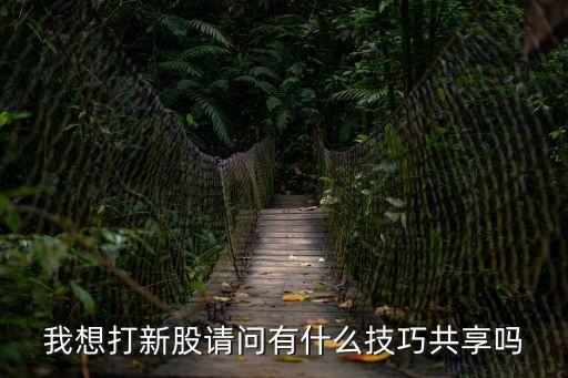 打新股技巧，我想打新股請問有什么技巧共享嗎