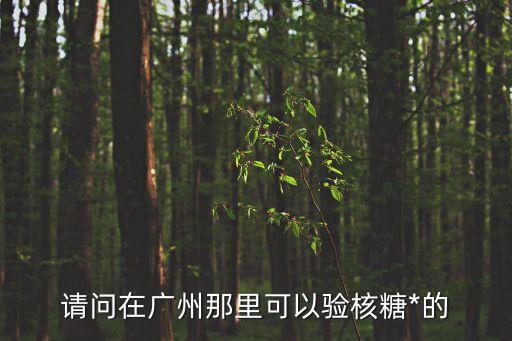 請問在廣州那里可以驗核糖*的