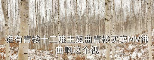 青樓買賣，影迷改編新版紅樓夢主題曲青樓買賣中是哪幾集的片段