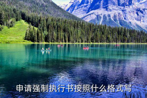 申請強制執行書按照什么格式寫