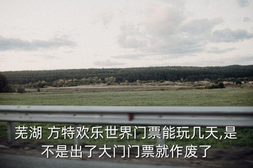 方特歡樂世界門票,蕪湖方特歡樂世界門票是什么?