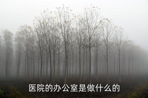醫院的辦公室是做什么的
