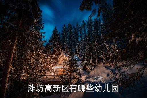 濰坊高新區(qū)有哪些幼兒園