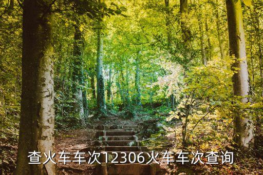 查火車車次12306火車車次查詢