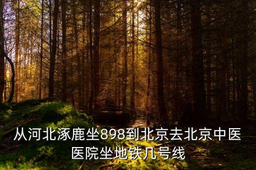 從河北涿鹿坐898到北京去北京中醫(yī)醫(yī)院坐地鐵幾號線