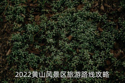2022黃山風景區旅游路線攻略