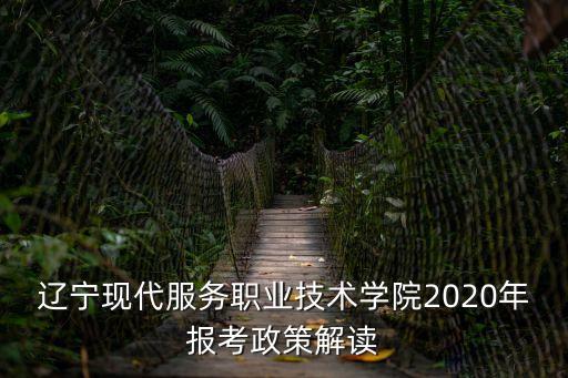 遼寧現代服務職業技術學院2020年報考政策解讀