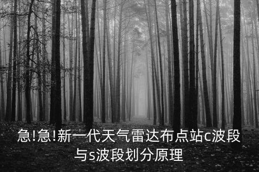 急!急!新一代天氣雷達布點站c波段與s波段劃分原理
