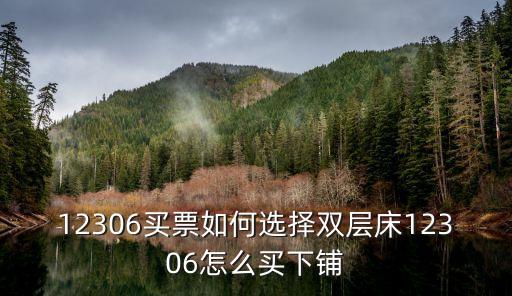 臥鋪票怎么選上下鋪,網上買臥鋪票怎樣選擇上下鋪?