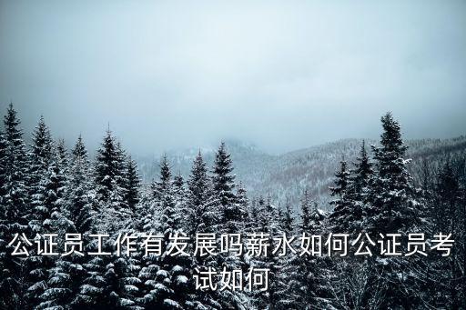 公證員工作有發(fā)展嗎薪水如何公證員考試如何