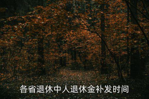各省退休中人退休金補發時間