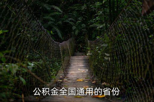 公積金全國通用的省份
