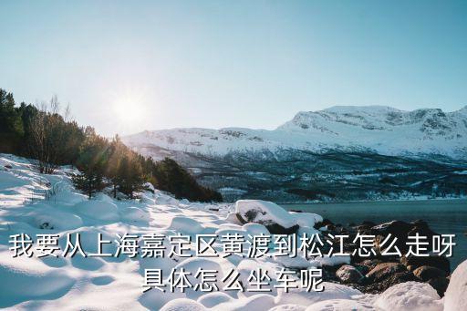 上海天逸,從上海嘉定到松江怎么走呀?