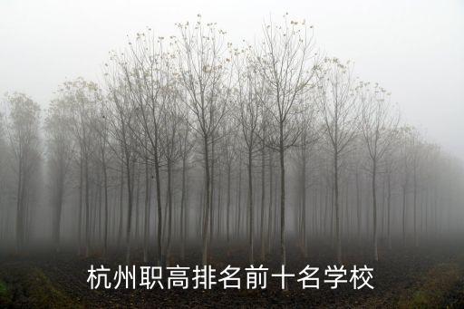 杭州職高排名前十名學校