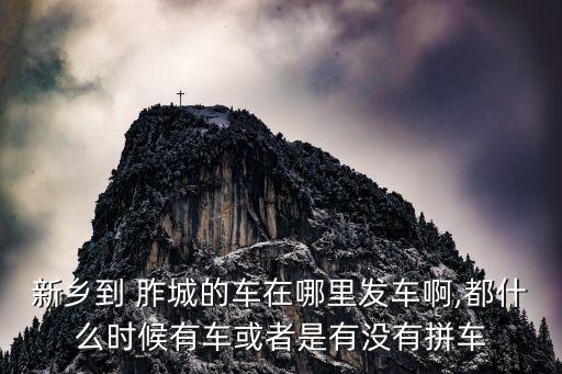 新鄉(xiāng)到 胙城的車在哪里發(fā)車啊,都什么時候有車或者是有沒有拼車