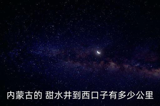 內蒙古的 甜水井到西口子有多少公里