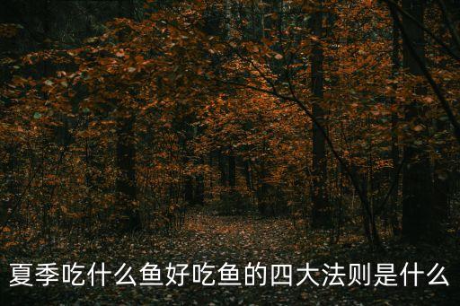 夏季吃什么魚好吃魚的四大法則是什么