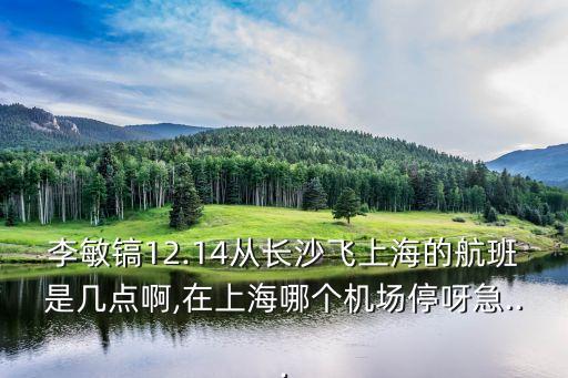 李敏鎬12.14從長(zhǎng)沙飛上海的航班是幾點(diǎn)啊,在上海哪個(gè)機(jī)場(chǎng)停呀急...