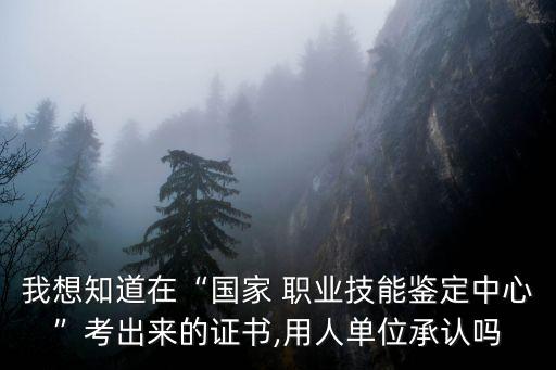 我想知道在“國家 職業(yè)技能鑒定中心”考出來的證書,用人單位承認嗎