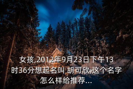 胡可欣,胡可欣的名字還算可以!