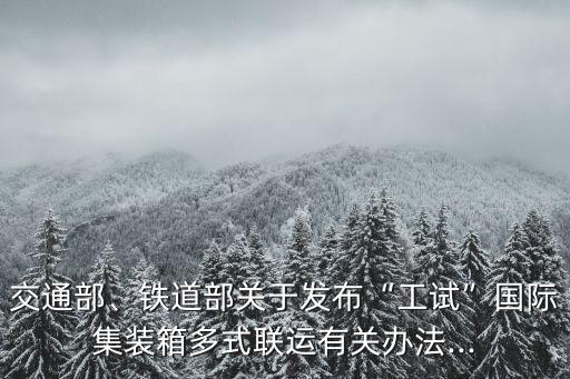 交通部、鐵道部關于發布“工試”國際集裝箱多式聯運有關辦法...