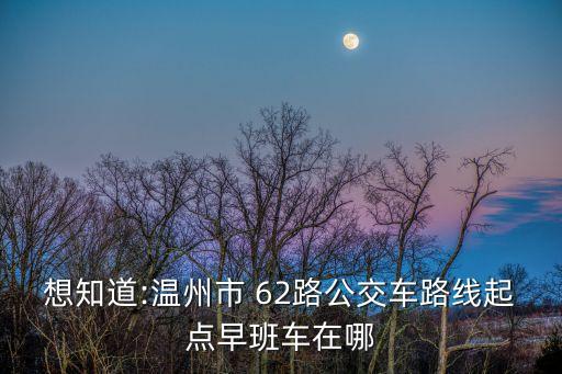 想知道:溫州市 62路公交車路線起點早班車在哪