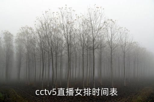 cctv5直播女排時間表