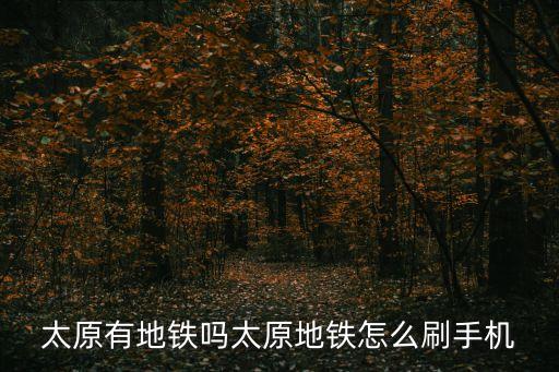 太原有地鐵嗎太原地鐵怎么刷手機