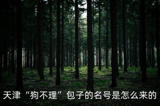 狗不理包子的由來,天津牛不理包子名字的由來