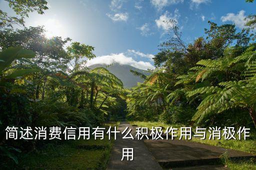 信用消費,消費信用有什么積極作用與消極作?
