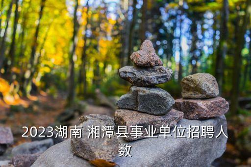 2023湖南 湘潭縣事業單位招聘人數