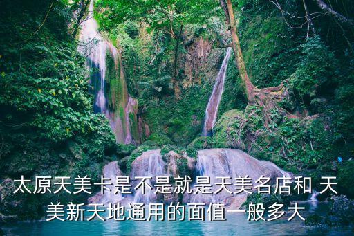 太原天美卡是不是就是天美名店和 天美新天地通用的面值一般多大