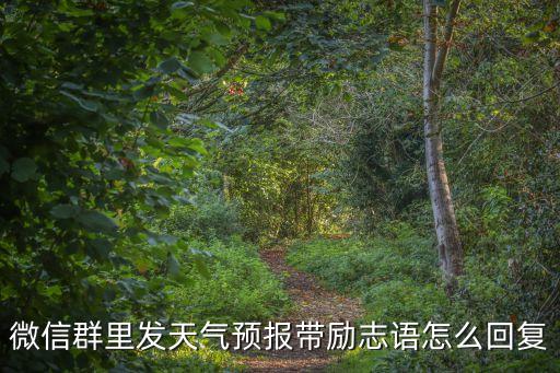 微信群里發天氣預報帶勵志語怎么回復