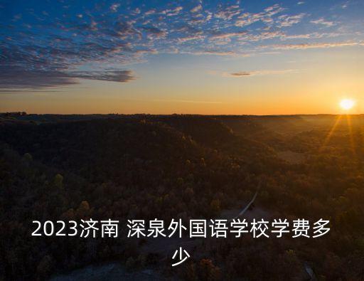 2023濟南 深泉外國語學校學費多少