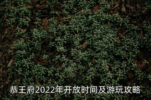 恭王府2022年開(kāi)放時(shí)間及游玩攻略