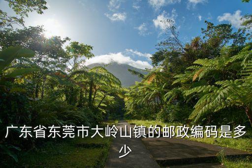 廣東省東莞市大嶺山鎮(zhèn)的郵政編碼是多少