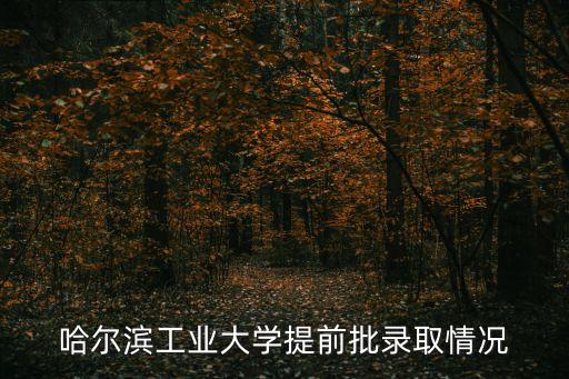 哈爾濱工業(yè)大學(xué)提前批錄取情況