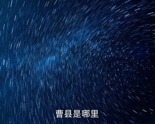 曹縣是哪里