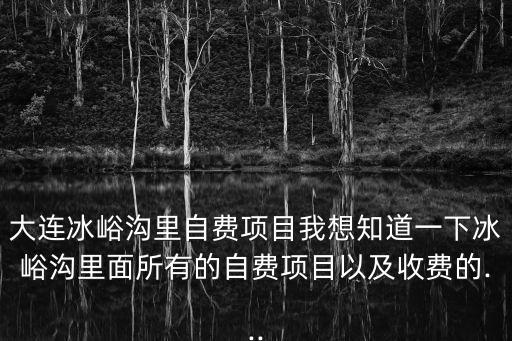 大連冰峪溝里自費(fèi)項(xiàng)目我想知道一下冰峪溝里面所有的自費(fèi)項(xiàng)目以及收費(fèi)的...
