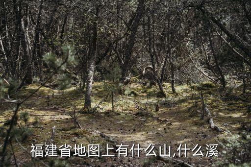 福建省地圖上有什么山,什么溪