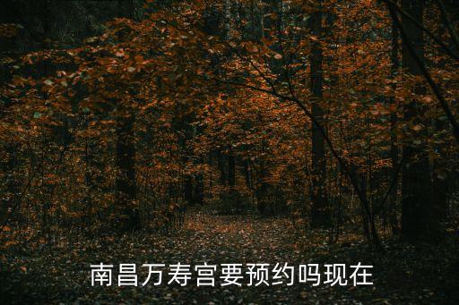  南昌萬壽宮要預約嗎現在
