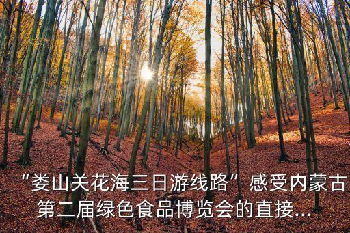 “婁山關花海三日游線路”感受內蒙古第二屆綠色食品博覽會的直接...