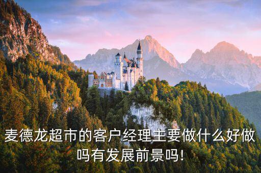 麥德龍超市的客戶經理主要做什么好做嗎有發展前景嗎!
