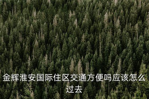 金輝淮安國(guó)際住區(qū)交通方便嗎應(yīng)該怎么過(guò)去