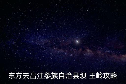 東方去昌江黎族自治縣壩 王嶺攻略